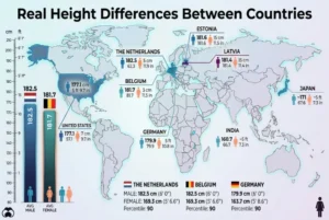 Real Height Differences Between Countries